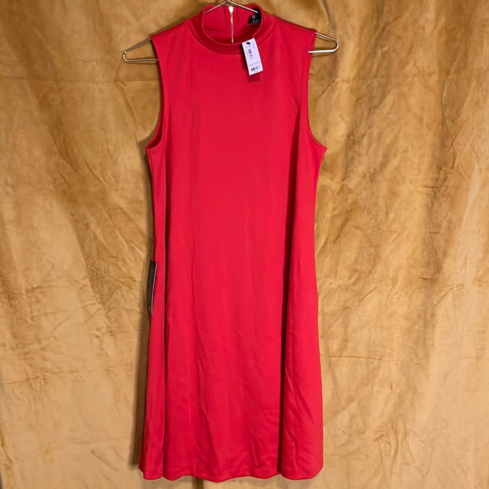 The Limited Red Orange Sleeveless Knit Dress with Zip Detail NWT Small